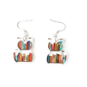 Boucles D'oreilles Amusantes Chats Livre &Eacute;tag&egrave;re Boucles D'oreilles,Piercing Boucles D'oreilles Boucles D'oreilles Animal Drop Boucles D'oreilles Saint-Valentin - Neuf
