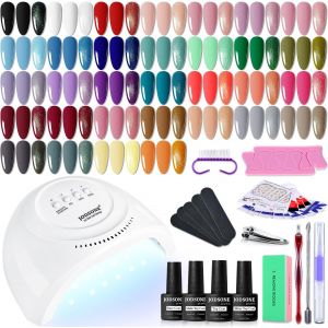 Kit Complet Vernis Gel Uv Semi-Permanent, 32 Couleurs Avec Lampe Et Outils De Manucure - Pour Les Passionn&eacute;s D'ongles - Neuf