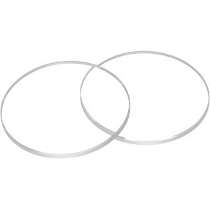 Kal-2pcs Verre De Montre En Cristal 21mm Dia 1.0mm Bord Biseauté Plat Rond Verre Ultra-Clair Visage De Montre En Verre Cristaux Len Miroir De Cadran Pièces De Rechange Pour Réparation - Neuf