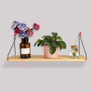 Hjlian Etagere Murale Nordique En Bois A Suspendre, Etagere De Rangement Pour Decoration De Chambre (L) - Neuf