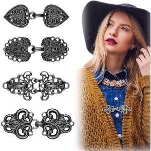 Kjdal-4 Clips &Agrave; Cardigan R&eacute;tro Pinces &Agrave; Pull De Tourbillon Vintages Clips &Agrave; Chandail Antiques Fermoir &Agrave; Pull Celtique Clip &Agrave; Ch&acirc;le Broches &Agrave; Pull Vintages - Neuf