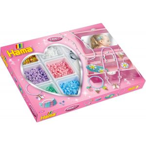 Kalanka-- Boite D'activité La Boite À Bijoux - 2400 Perles Et 1 Plaque - Perles À Repasser Taille Midi - Loisirs Créatifs - Neuf