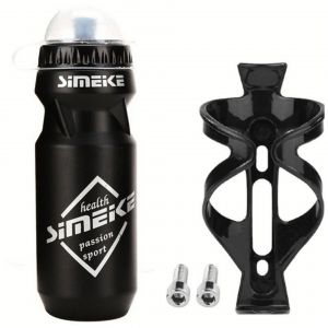 (Noir) Porte-Bouteille De Vélo Avec Bouteille D'eau De Vélo De 750 Ml, Bouteille D'eau De Sport De Haute Qualité Sans Bpa Pour Vélo/Vtt/Vélo De Route, Porte-Bouteille D'eau Essentiel Pour Le Cyclisme - Neuf