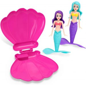 KAL-Lot De 4 Jouets De Piscine En Forme De Coquillage De Sirène Et 1 Coquillage, Jouets De Plongée En Forme De Sirène, Jouets De Piscine, Jeux De Plongée, Cadeaux Pour Enfants, Fournitures De Fête Et - Neuf