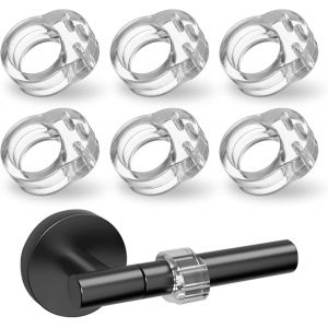 LETNERNY-6 Pcs ¿Butee De Porte Murale,Pvc Protection Poignee Porte Transparente,Protege Poignee De Porte Pour Protéger Murs,Portes,Fenêtres,Meubles,Protections Murales Pour Tamponner Murs Arrêter - Neuf
