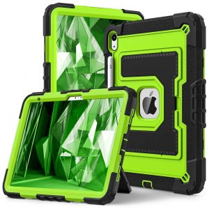 Coque Blindée Lourde Pour Enfants,Pour Ipad A16 11/10e Génération Air 7 6 5 4 M3 M2 Air11/13 Pouces Mini7/6 7/8/9e,Fonction Antichoc,Nouvelle Collection 2025.Blackgreen.Ipad 10th 10.9 2022 - Neuf