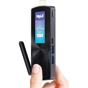 CHECARZHN--NO1-Pcg02 Mini Pc Stick Sans Ventilateur Windows 11 Home Celeron N4000(Jusqu'À 2.6Ghz) 4Go 128Go Micro Ordinateur Petit Ordinateur De Bureau Avec Gigabit Ethernet Wifi 5, Bt4.2, 4K Hdmi - Neuf