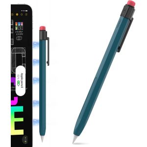 ERYI-Étui Classique Pour Apple Pencil 2Ème Génération Silicone Apple Pencil Pro Antidérapant Housse De Protection Compatible Avec Apple Pencil 2Ème Génération Pour Ipad Pro (Vert Profond) - Neuf