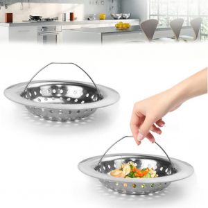 Pc Évier De Cuisine Filtre 11cm De Vidange De Filtre Avec Poignée En Acier Inoxydable Évier Crépine D'évier Filtre De La Grille De Cuisine Bac D'évier De Cuisine De Bouchon Pour La Douche, La Baignoire, Cuisine - Neuf