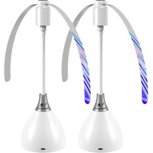ASFASFq-TMACTIME Répulsif pour mouches, 2 x répulsif à moustiques, ventilateur portable, pratique à plier et à suspendre avec interrupteur USB, ventilateur anti-insectes avec batterie | extérieur, pi - Neuf