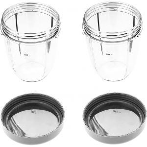 Lot De 2 Tasses 18Oz Avec Couvercle De Rechange Pour Mixeur Nutribullet 600 W/900W[Z1193] - Neuf