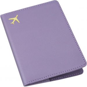 TRAHOO-PU Cuir Porte-Passeport Housse pour Femmes Hommes Cartes de Cr&eacute;dit Cartes d`embarquement Porte-Passeport de Voyage(Violet) - Neuf