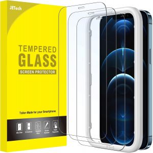JGD-Protection d'&Eacute;cran &agrave; Couverture Compl&egrave;te pour iPhone 12 Pro Max 6,7 Pouces, Integrale Film en Verre Tremp&eacute; avec Outil d'Installation Facile, Compatible Coque, Transparent HD, Lot de 3 - Neuf