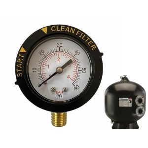Manom&egrave;tre de pression de filtre de piscine 60 PSI pour syst&egrave;mes de spa et d'aquarium - Neuf