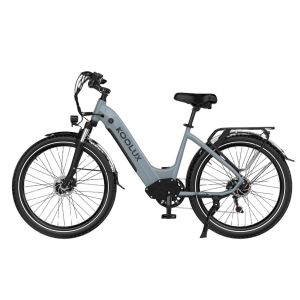 Vélo Électrique Urbain Koolux X2, Batterie 48 V 15 Ah 720 Wh, Autonomie 65-80 Km, Gris - Neuf