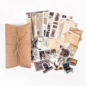 Autocollants Scrapbook R&eacute;tro Autocollants Scrapbooking Vintage D&eacute;coratifs Pour La Journalisation Album Photo 30 Feuilles - Neuf