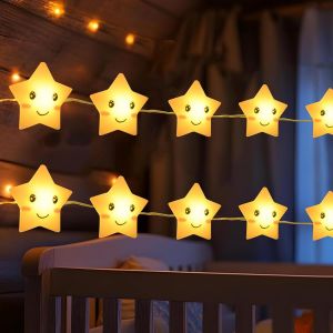 Jgd-Guirlande Lumineuse &Eacute;toil&eacute;e - 2 M - 20 Led - Batterie - Micro Fil De Cuivre - Blanc Chaud - Pour L'int&eacute;rieur Et L'ext&eacute;rieur - Pour No&euml;l, Chambre D'enfant, Mariage, Jardin - Neuf