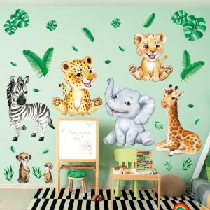 ERYI-Dsl-8067 Stickers Muraux Animaux De La Jungle Bébé Enfants Chambre D'Enfant Déco Peel And Stick Chambre D'Enfant Fille Garçon Arbre Forêt Safari Peintures Murales Décorations - Neuf