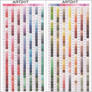 Diamant Peinture Color Chart,5d Diamond Painting Accessoires Avec Numéro Dmc Correspondant À 445 Couleurs Perles De Diamant - Neuf