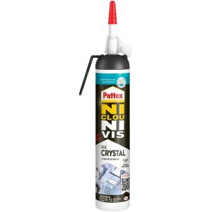 Ni Clou Ni Vis Fix Crystal,colle de fixation de haute qualité,mastic transparent multi-supports,colle forte multi-usages,aérosol de 210 g - Neuf