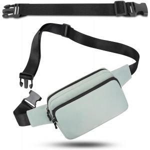 Cauc-Sac Banane Taille Homme Femme Ville Sacs Banane Unisexe Avec Ceinture Allong&eacute;e De 30 Cm Ceinture R&eacute;glable Pour La Randonn&eacute;e D'entra&icirc;nement En Plein Air (Vert Clair) - Neuf