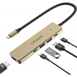 Hub Usb C Avec 4K Hdmi, Pd100W, Usb C, 2*Ports Data Usb A, Adaptateur Usb C Multiports, Docking Station Usb C Pour Iphone 15/15 Pro, Galaxy S24, Macbook Pro/Air, Ipad Pro/Air, Steam Deck Etc. - Neuf