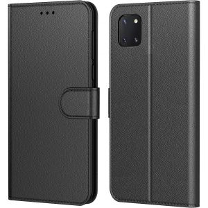ELVORIX-Etui Coque pour Samsung Galaxy Note 10 Lite, Protection Housse en Cuir PU,[Emplacements Cartes],[Fonction Support],[Languette Magn&eacute;tique] pour (Galaxy Note 10 Lite (6,7 Pouces), Noir) - Neuf