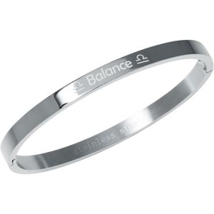 Eryi-Bracelet Jonc Fin En Acier Inoxydable 316l Avec Signe Astrologique Bracelet Zodiaque Largeur 4 Mm Cadeau D'amour Couleur Argent - Neuf