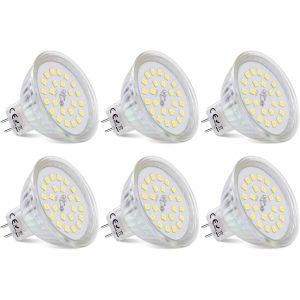 Ampoules Led Gu5.3 Mr16 12 V, 3,8w Équivalent À Halogène 40w, Led Spot Gu5.3 Blanc Froid 6000k Non Dimmable 430 Lumen Lampe Led Mr16, Lot De 6[Amp746127] - Neuf