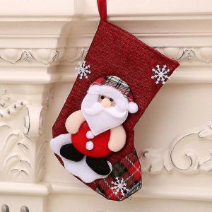 Grande Décoration de Noël Bas Bonhomme de neige Renne Père Noël - Neuf