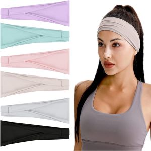 Flintronic 6pc Bandeau Cheveux Femme Tricot&eacute;s, Elastique Coton Bandeau De Sport Couleurs Mixtes Pour Femmes Et Filles, Bandeau De Yoga Pour Course Randonn&eacute;e Lavage Du Visage Maquillage V&eacute;lo Fitness - Neuf