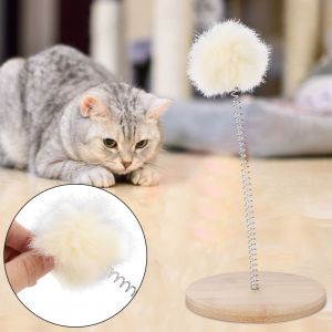Hjlian Lot De 2 Balles A Ressort Pour Chat Avec Base Super Ventouse - Neuf