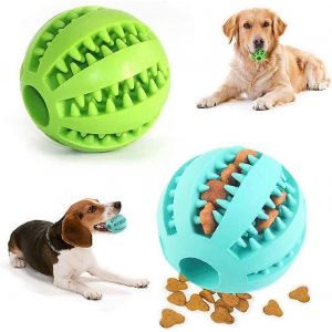 Balles De Jouet Pour Chien,Paquet De 2 Jouets À Mâcher En Caoutchouc,Balles Pour Chiens Avec Soins Dentaires,Boules De Nourriture Pour Chiens En Caoutchouc,Jouet Pour Chien Résistant Aux Morsures,Pour - Neuf