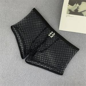 Boxer Transparent &Agrave; Grand Trou Pour Hommes,Sous-V&ecirc;tements En Maille Extensible,Taille Basse,Culotte Solide Respirante.Black.L - Neuf