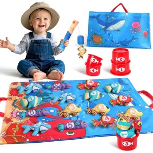 JGD-Jouet Bebe 1 an,Jouet de P&ecirc;che Montessori pour Jeux Enfant 1 2 Ans Fille Jeux Bebe 6 Mois Educatif Cadeau Enfant 1 2 an Fille Garcon Anniversaire, Cadeaux pour la f&ecirc;te des Enfants - Neuf