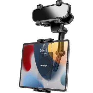 JGD-Support Tablette R&eacute;troviseur Voiture/Camion [Rotatif et R&eacute;tractable] Fixation Tablette T&eacute;l&eacute;phone R&eacute;troviseur 4 Coins Am&eacute;lior&eacute;s pour Pro Air Mini, Galaxy Tab, Lenovo, iPhone, 4-11"" etc - Neuf