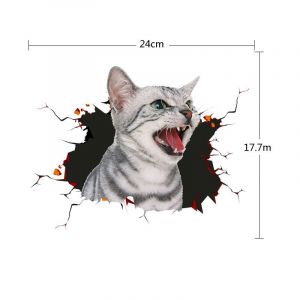 Autocollants De Voiture Créatifs De Personnalité De Chat Mignon De Simulation 3d - Neuf