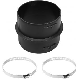 Raccord De Tuyau Rond De 75mm De Diamètre, Plastique Dur Raccord De Tuyau Rond Professionnel Pour Accessoires De Chauffage We-Bas-To-(Avec 2 Pinces) - Neuf
