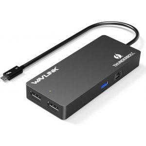 Mini Station D'Accueil Thunderbolt 3 Avec Sortie Double Affichage (Displayport Ou Hdmi),Usb 3.0,Gigabit Ethernet Pour Macbook Pro Thunderbolt 3 Et Certains Pc Windows - Neuf