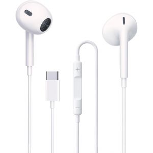 KALANKA-&Eacute;couteur USB C, Intra &Eacute;couteurs Filaire USB C Casque Audio Ecouteur Type C pour Phone 17 16 15 Pro Max, Galaxy A16 A17 A25 A26 A35 A36 A53 A54 A55 A56 5G S21 S22 S23 S24 S25 Ultra, Xiaomi 17 - Neuf