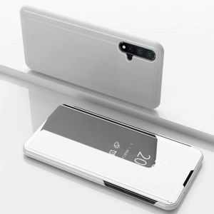 Coque Samsung Galaxy S9 Plus Flip Clear View Translucide Miroir Cover Standing 360°Housse Étui Antichoc Smart Cover Bumper + Film Verre Trempé 2 Pièce Pour Samsung Galaxy S9 Plus -Argent - Neuf