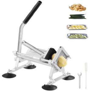 Chenquansarl-Coupe-Frites Commerciale, Trancheuse À Légumes Fruits Manuelle 6,35 Mm, Coupe-Légumes En Acier Inoxydable Et Alliage D'aluminium, Avec Pieds Antidérapants, Pour Radis, Oignons, Pommes De - Neuf
