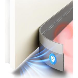 LETNERNY-Bas De Porte Anti-Courant D'Air & Boudin De Porte - 1X 1M Gris - Boudin De Porte Isolant Froid, Idéal Pour L'Isolation Contre Le Bruit & Le Froid - Boudin Porte D'Entrée - Neuf