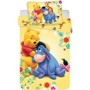 Sjzg-Disney Winnie L'ourson Parure De Lit Pour Bébé Coton Multicolore Taille 40 X 60 + 100 X 135 Cm - Neuf
