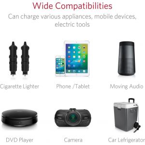 TIANYI-Allume Cigare Adaptateur Chargeur de Voiture 12V 24V avec 1 Allume-Cigare Automatique 3 Prises,4 Ports USB,Fonctionnel et Sûr avec Affichage LED Voltmètre et Pieds Antidérapants - Rouge - Neuf