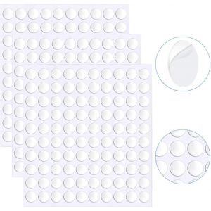 300 Pièces Ruban Double Face,Pastille Adhesive Double Face,Colle Ballon,Double Face Autocollant Adhésif Acrylique Rond,Amovibles,pour Ballons,Décorations de Fête,Artisanat,Photos (10mm) - Neuf