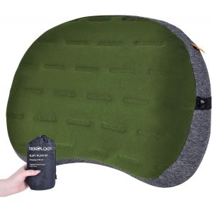 Letnerny-Aluft Plus Se - Oreiller Gonflable Pour Camping, Randonn&eacute;e Et Voyage - Ultral&eacute;ger, Compact Et Confortable - Oreiller D'ext&eacute;rieur Avec Housse Amovible Et Lavable (Vert) - Neuf