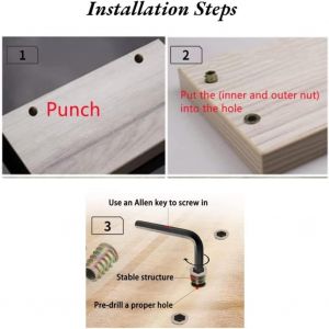 Insert bois, 20pcs M6 x 20mm Insert Fileté Bois, écrou à Visser Bois, Inserts d'écrou, Écrou hex fileté en alliage de zinc, Douille hex à visser, Écrou à Tête pour meubles en bois(M6 x 20 mm) - Neuf