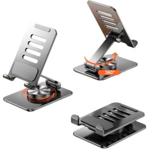 Support de t&iquest;&iquest;l&iquest;&iquest;phone portable rotatif &iquest;&iquest; 360 &iexcl;&atilde; - Support pliable - R&iquest;&iquest;glable - En m&iquest;&iquest;tal - Pour smartphones, tablettes et liseuses &iquest;&iquest;lectroniques de 4 &iquest;&iquest; 11 pouces - Neuf