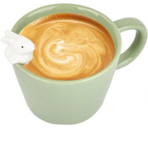 Tasses En Forme De Lapin, Tasse En C&eacute;ramique 3d En Forme De Lapin, Tazza Coniglio 3d Tazza, Tasses De Lapin, Cadeau Mignon De P&acirc;ques, Cadeau Amusant Pour Femme (Vert, 400ml) - Neuf